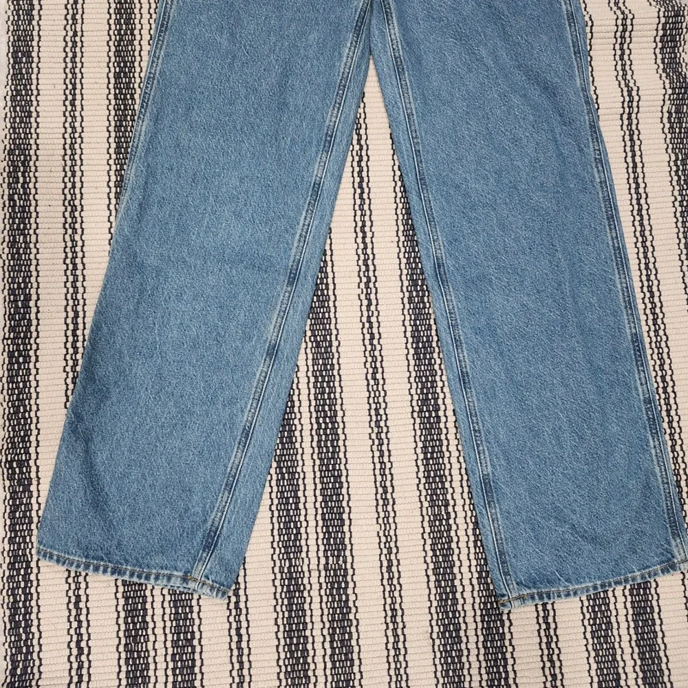 PacSun 90s BF E-Waist High Rise Straight Leg Carpenter Jeans Skate Blue Sz M NWT